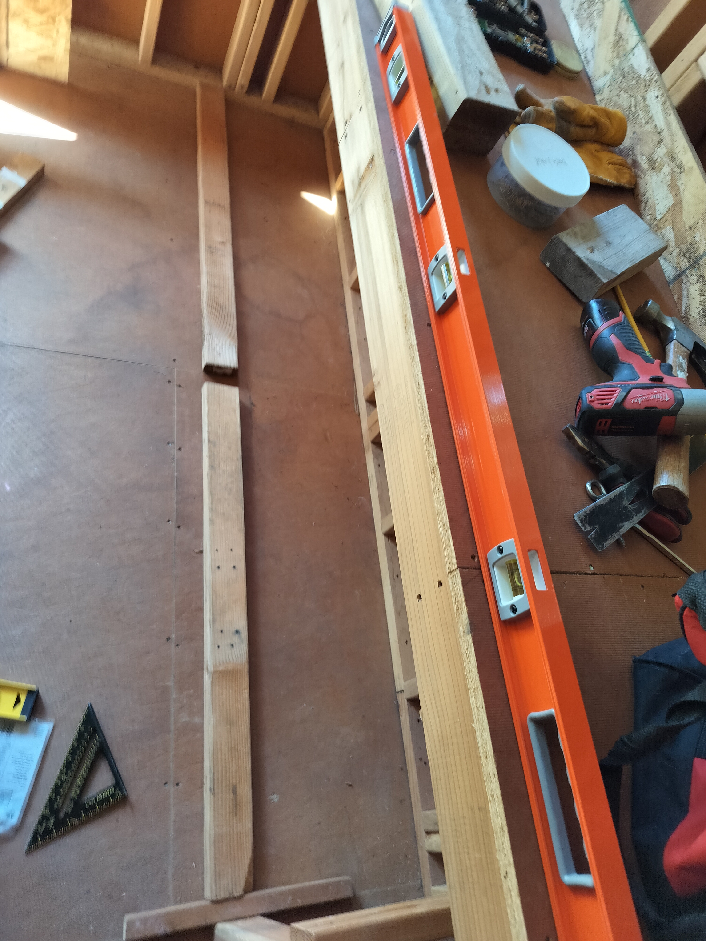 More dry fitting of shelf supports to ensure proper alignment