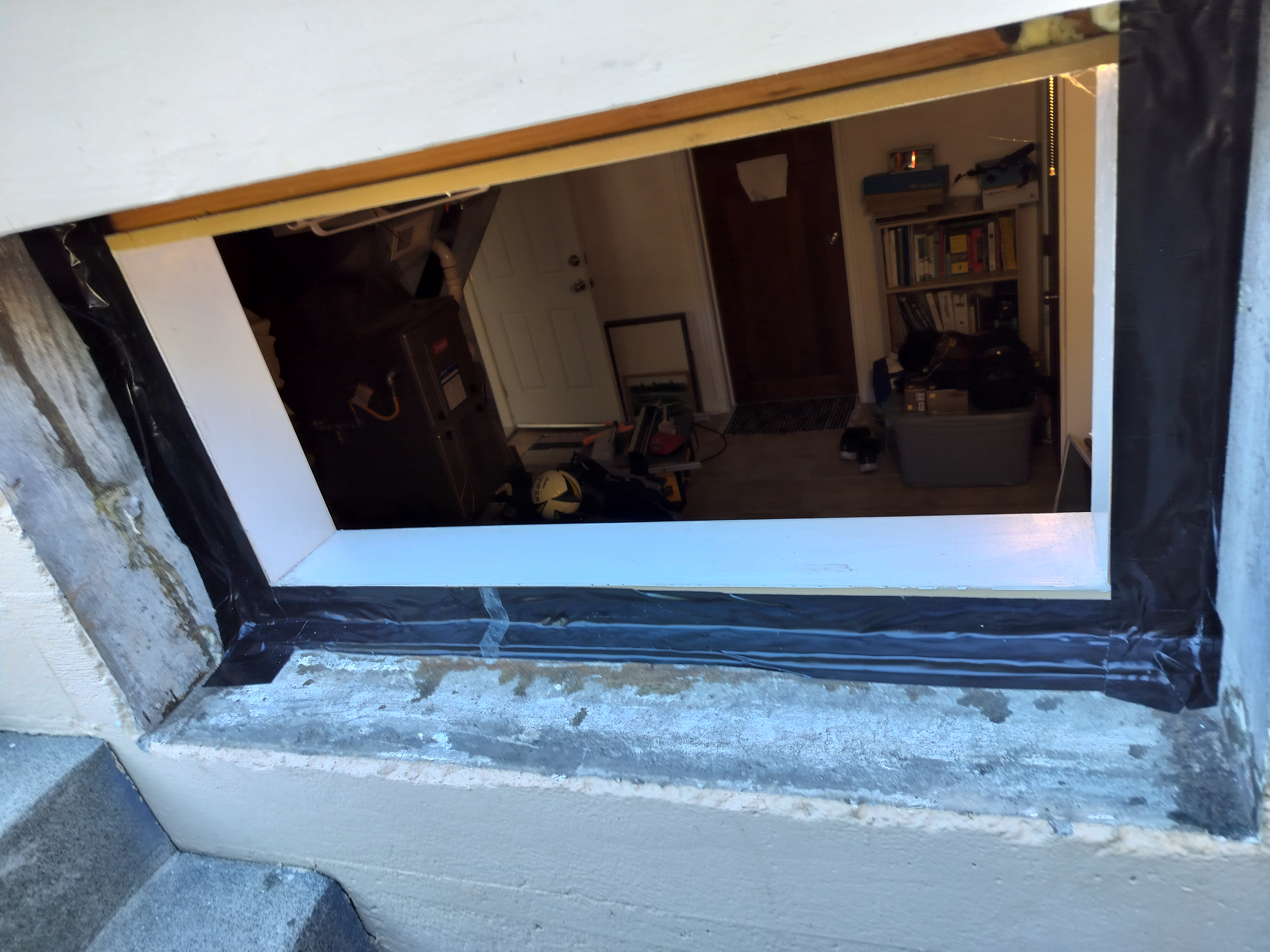 Frame installation and weatherproofing work